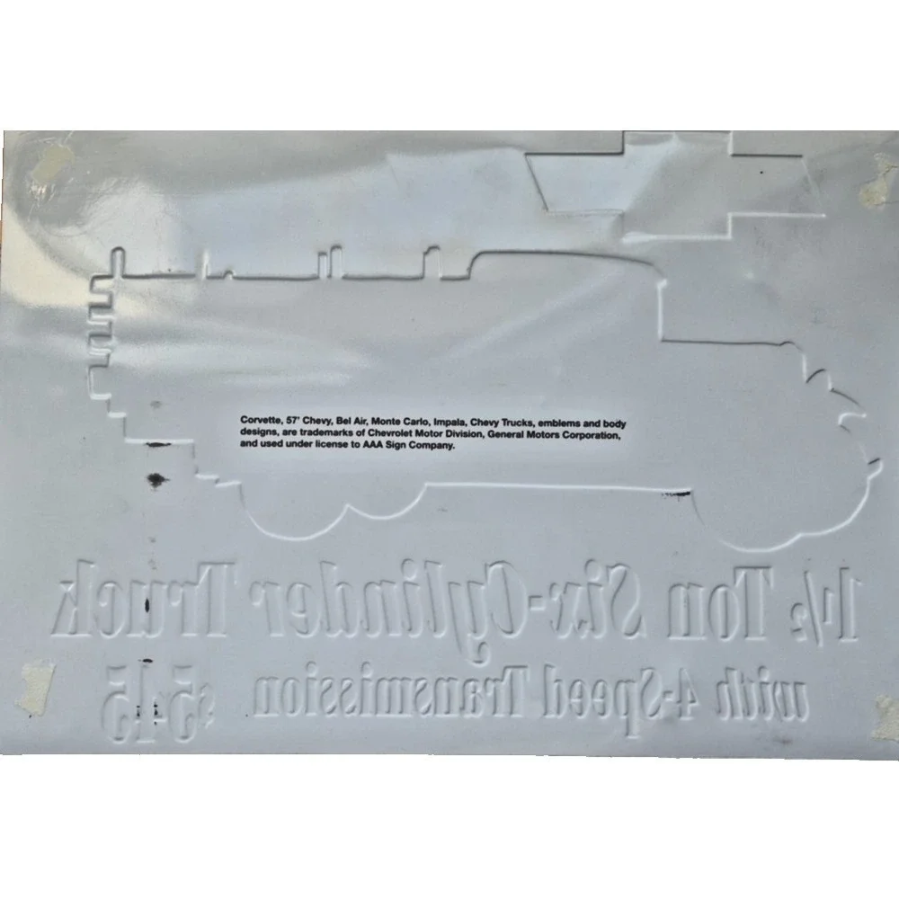 Chevrolet 1-1/2 Ton 6‎ Cylinder Truck Sign
